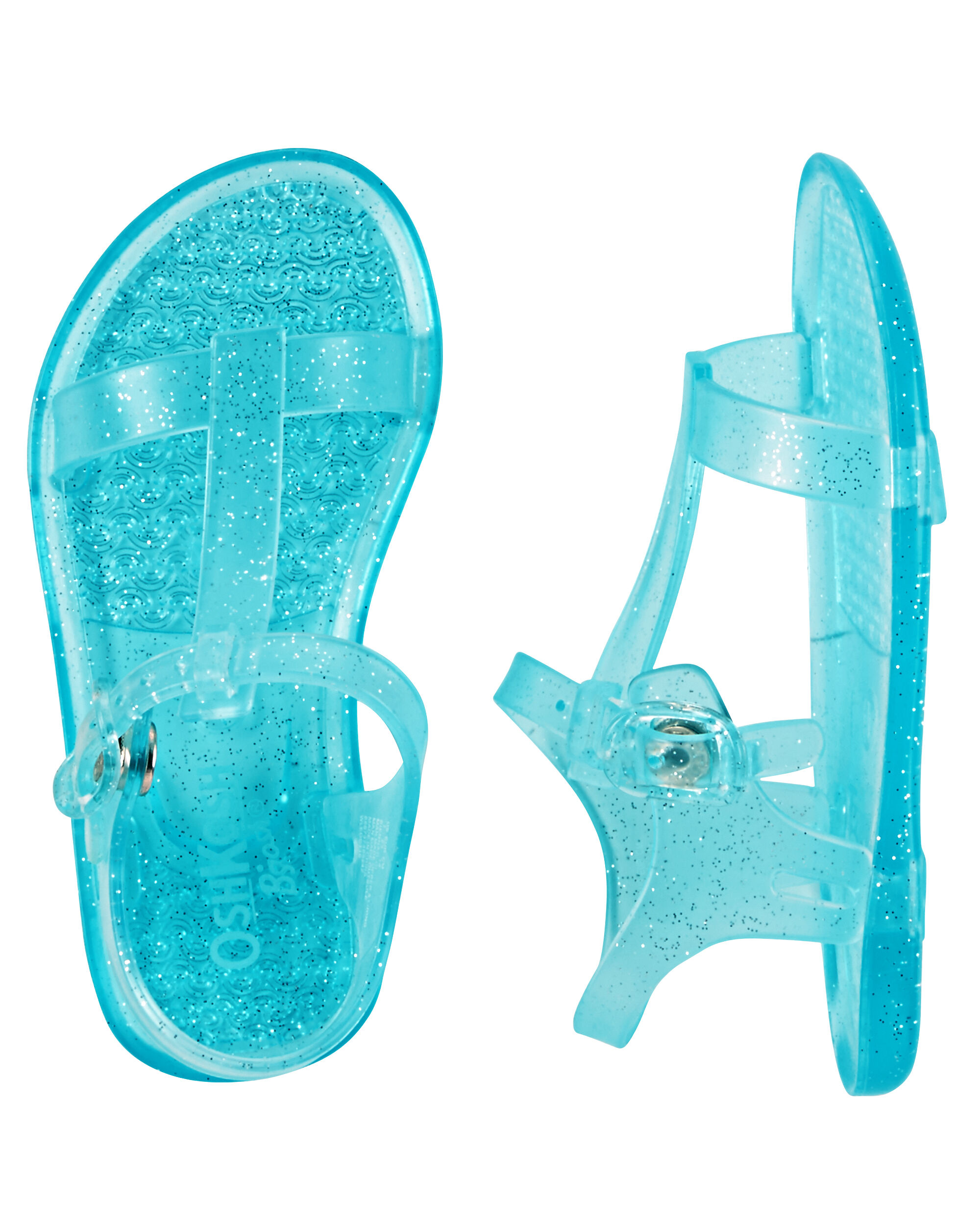sparkly jelly sandals