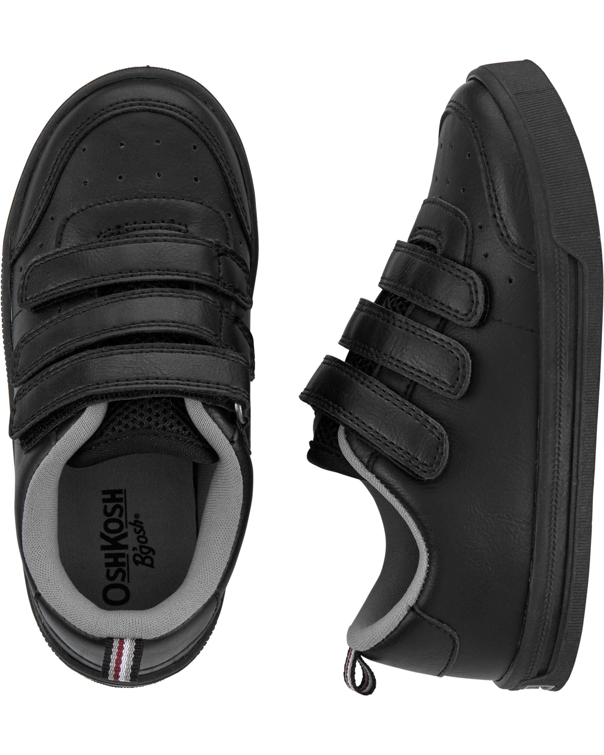 black uniform sneakers