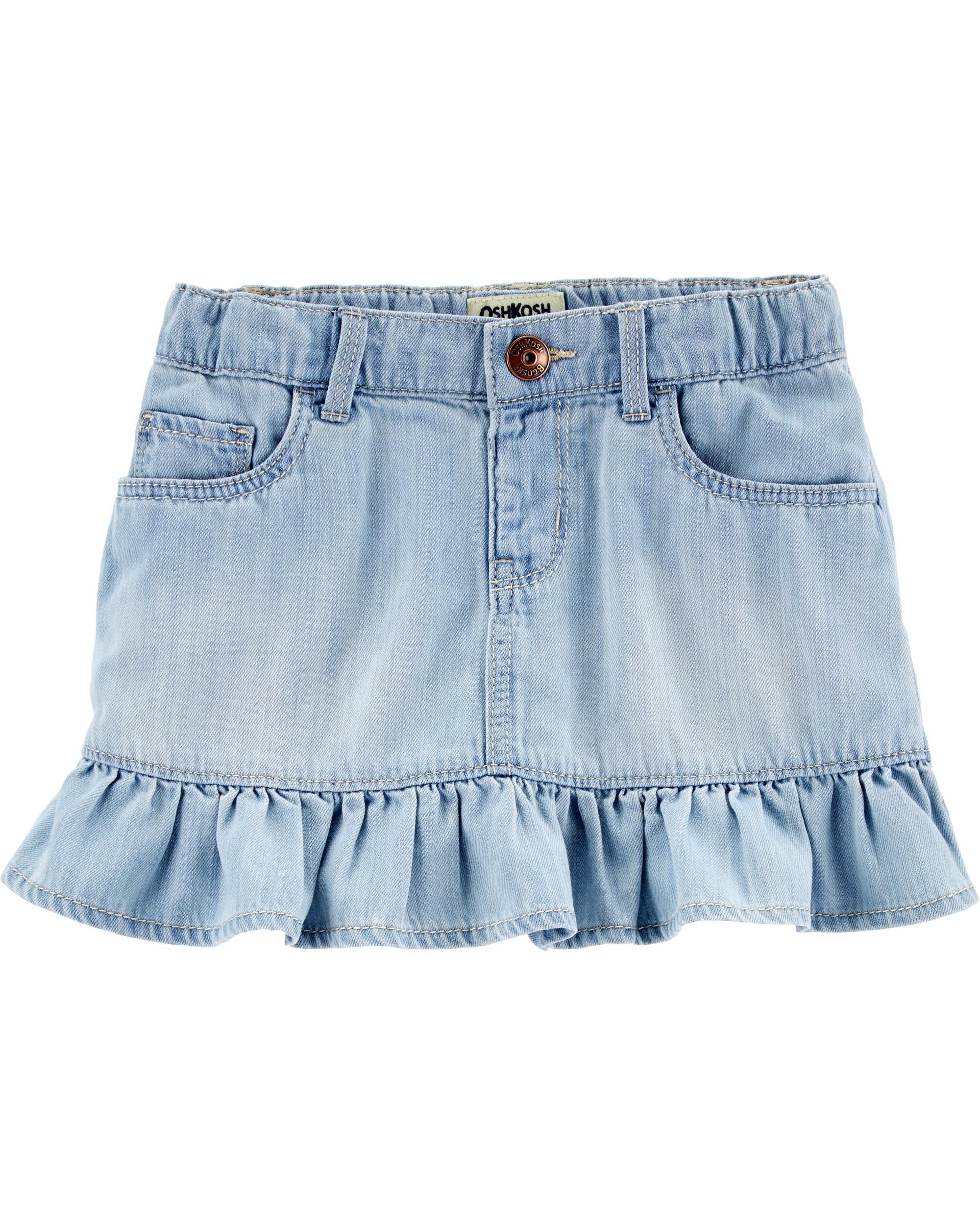 baby girl blue jean skirt