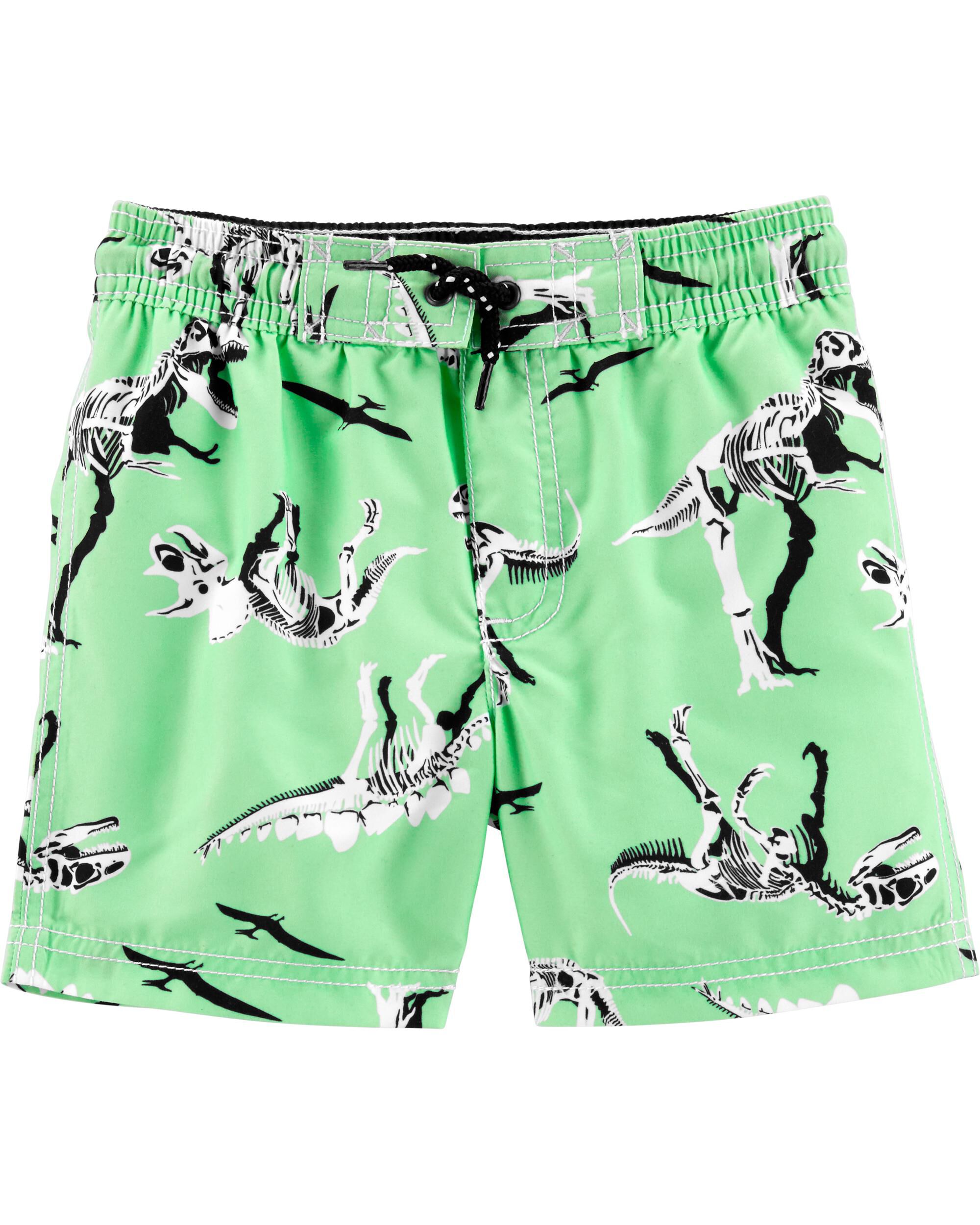 dinosaur swim trunks