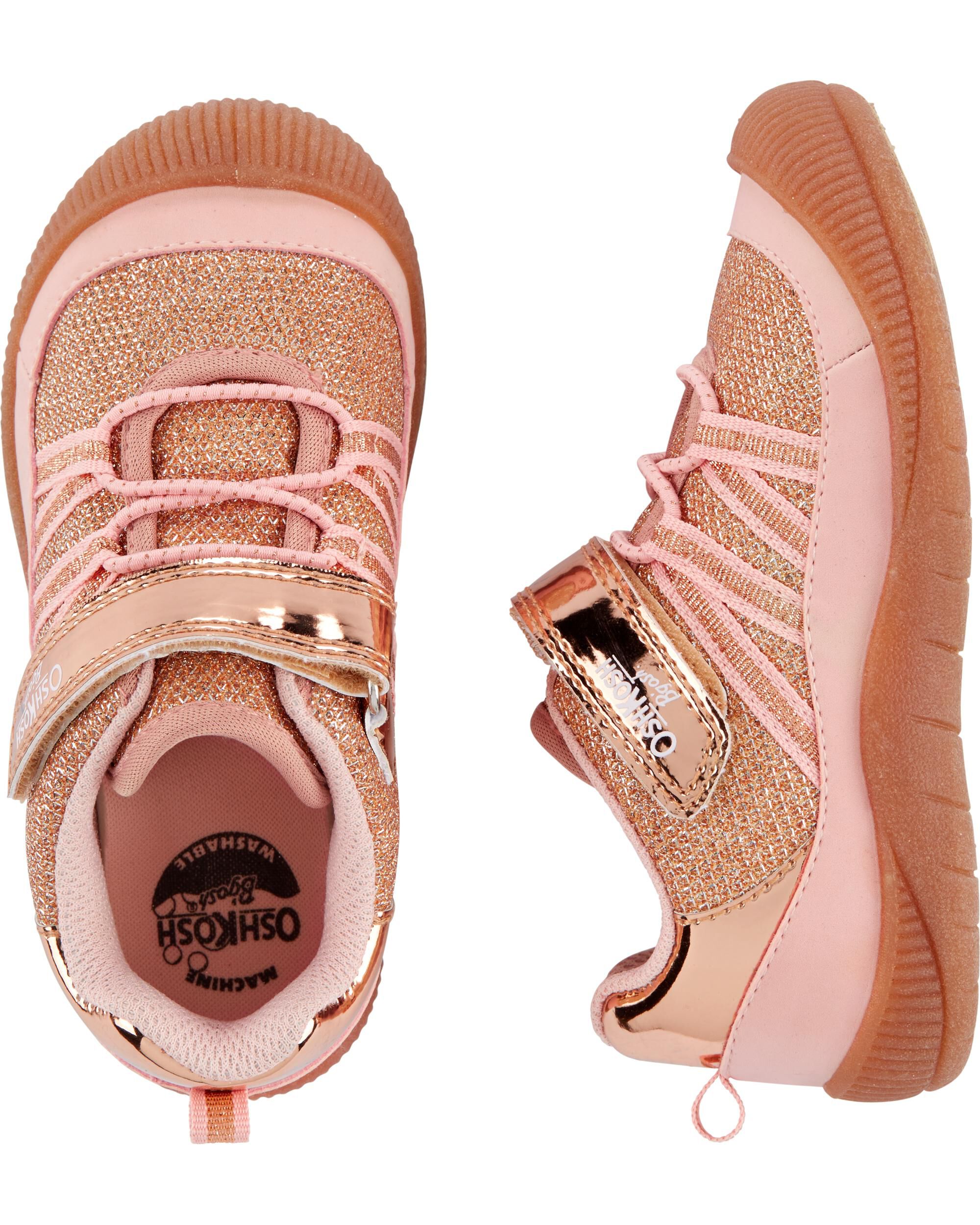 rose gold athletic shoes