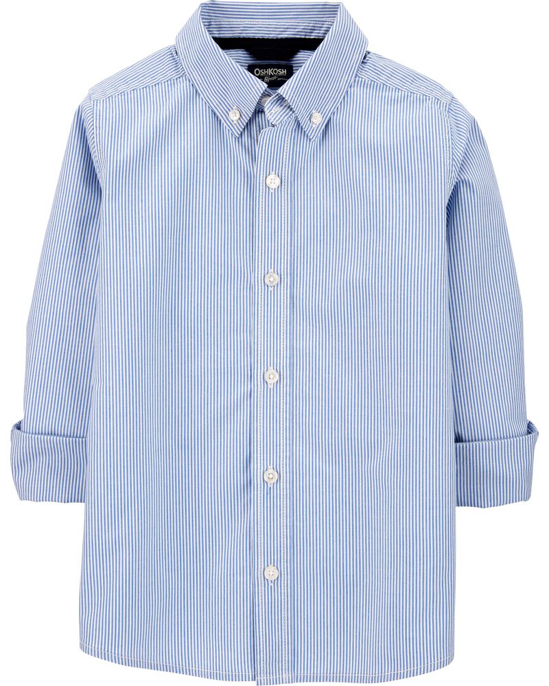 Striped Uniform Button-Front Shirt | oshkosh.com