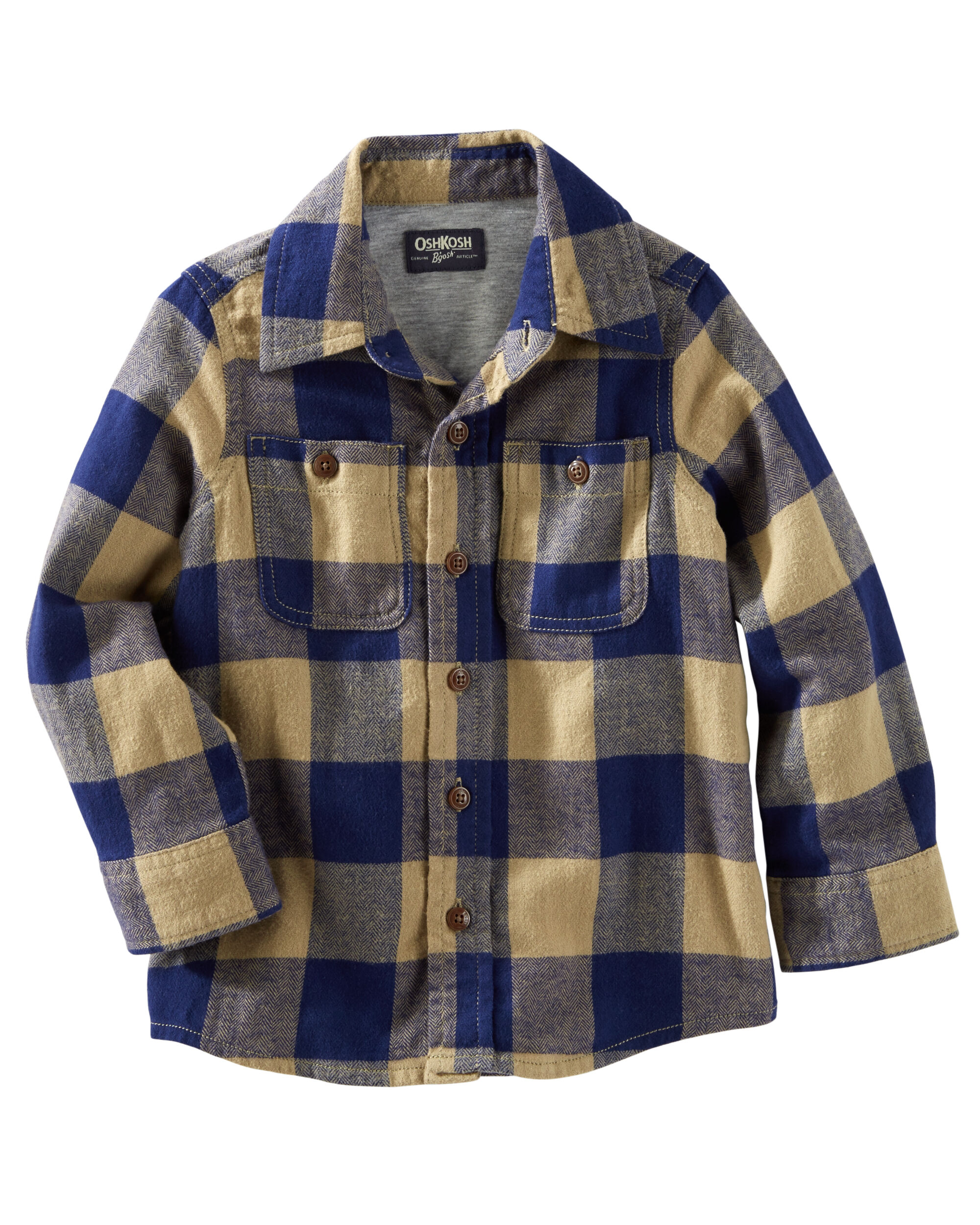 Plaid Herringbone Button-Front Shirt | OshKosh.com