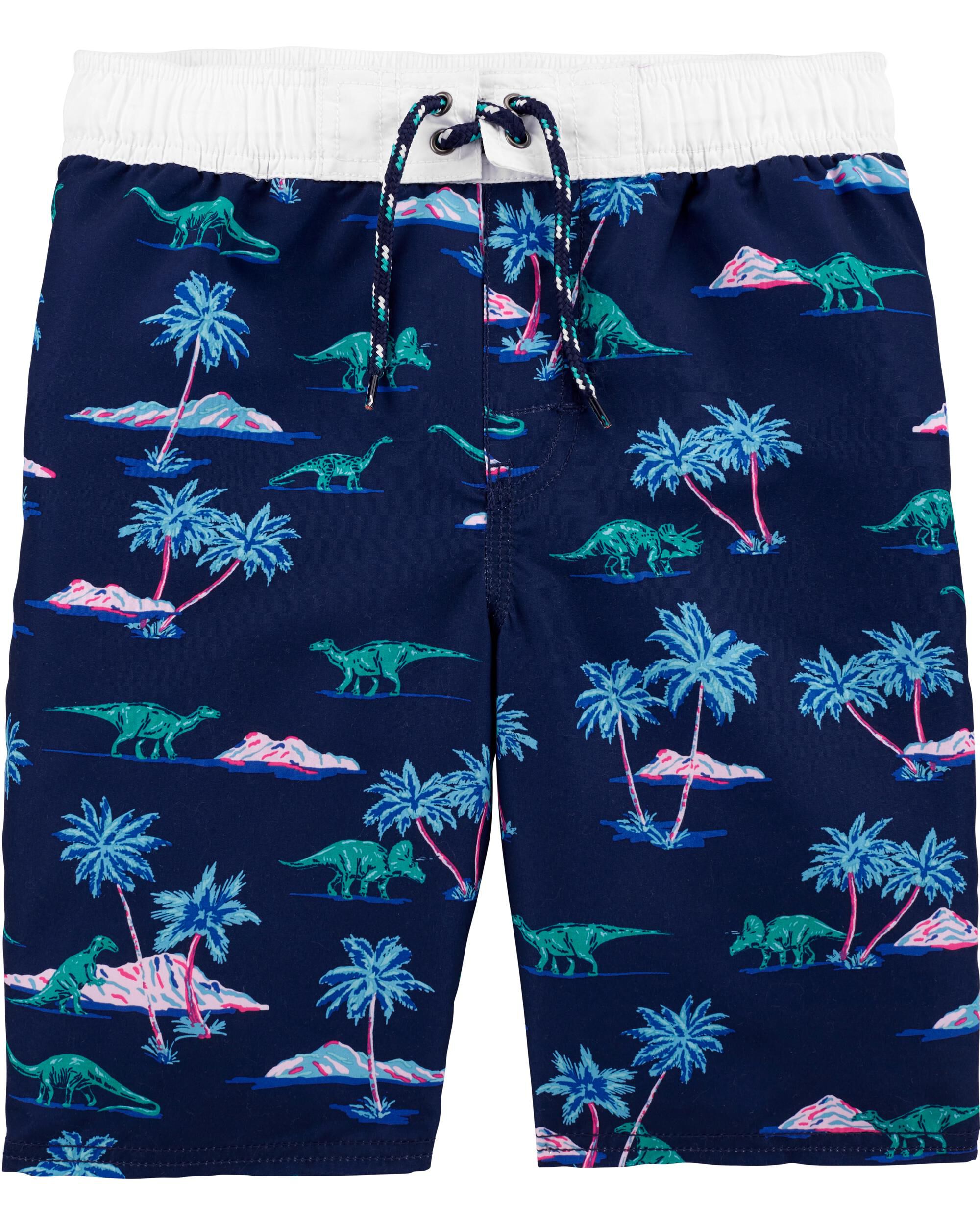 dinosaur swim trunks