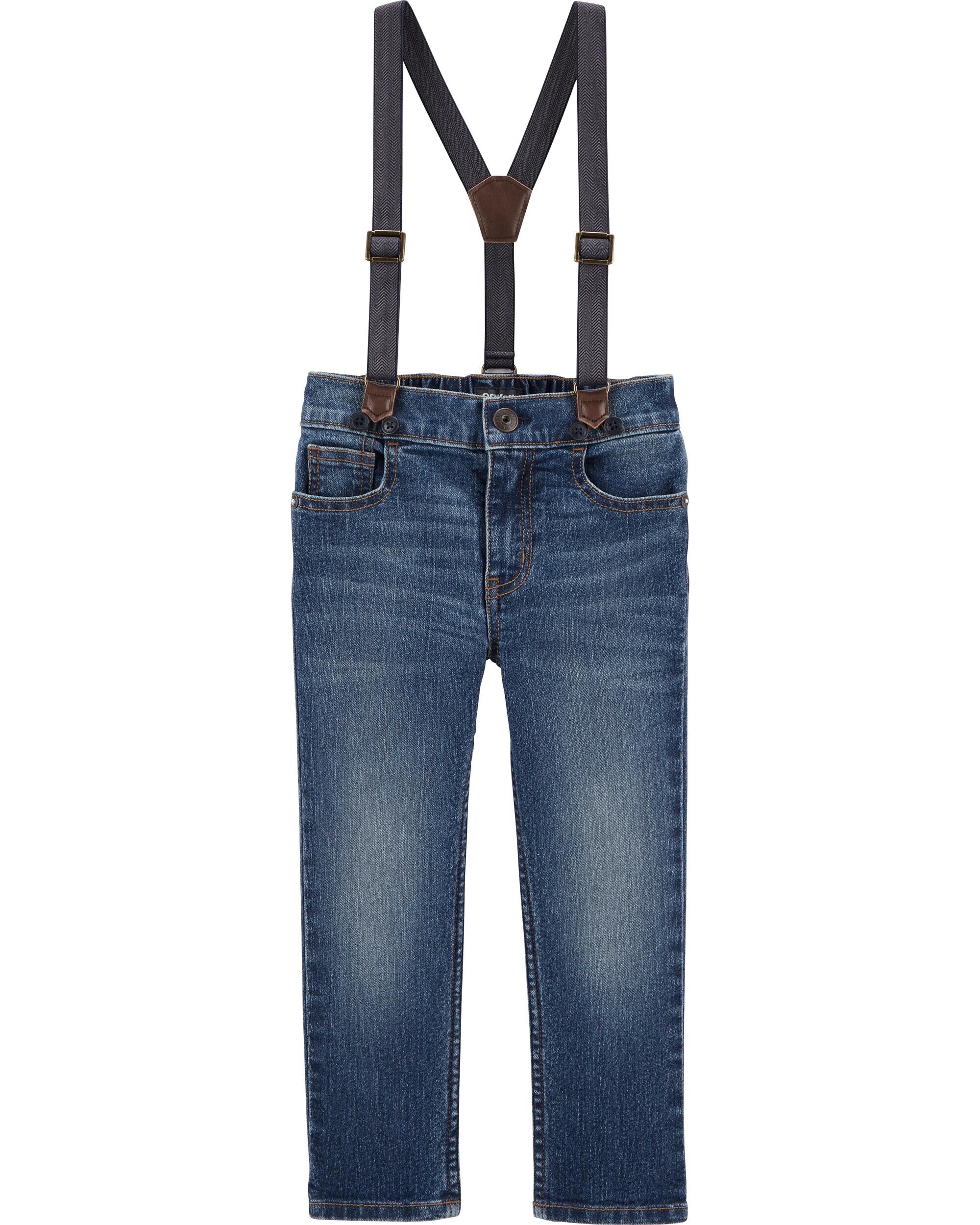 boys jeans with suspenders