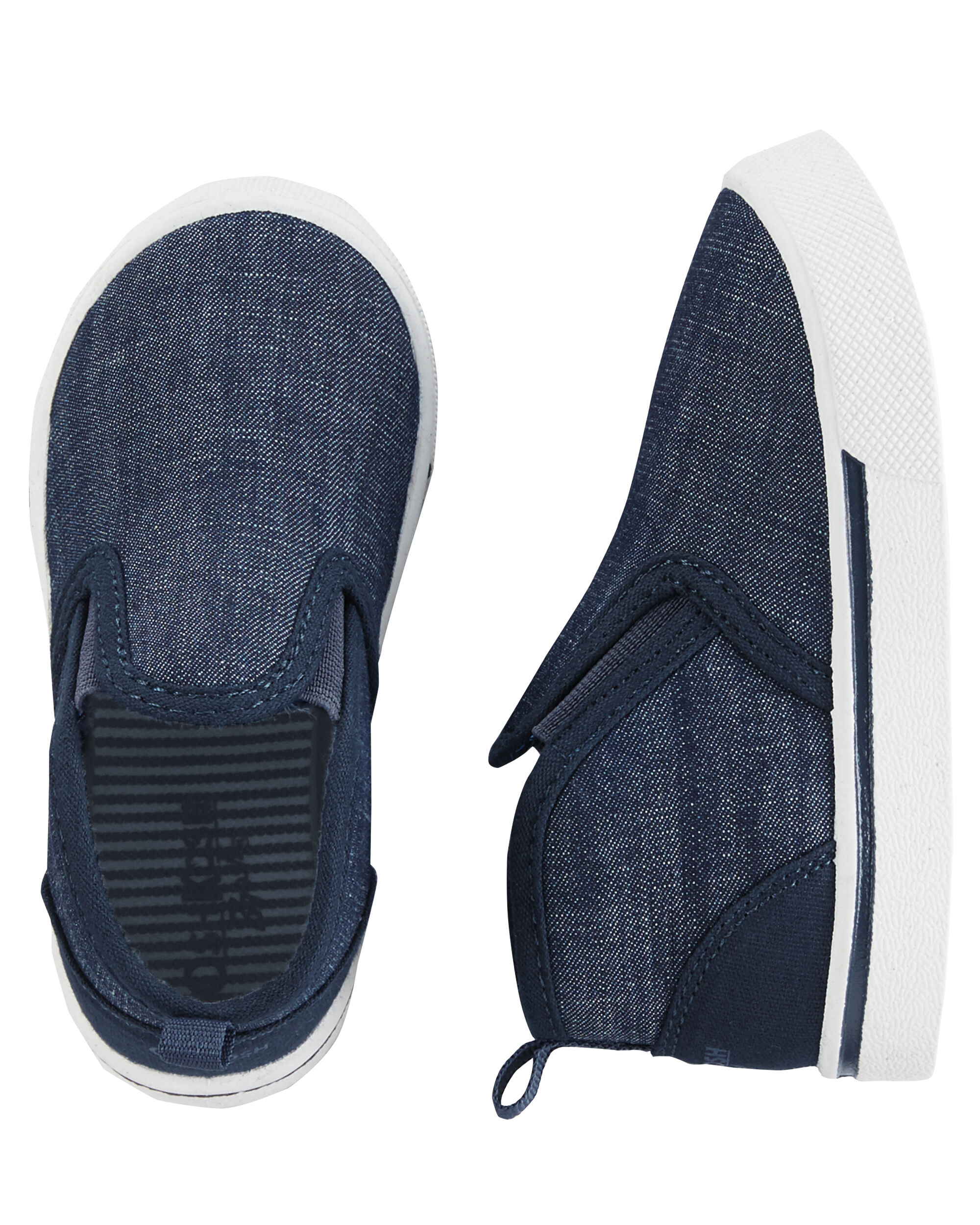 chambray slip on sneakers
