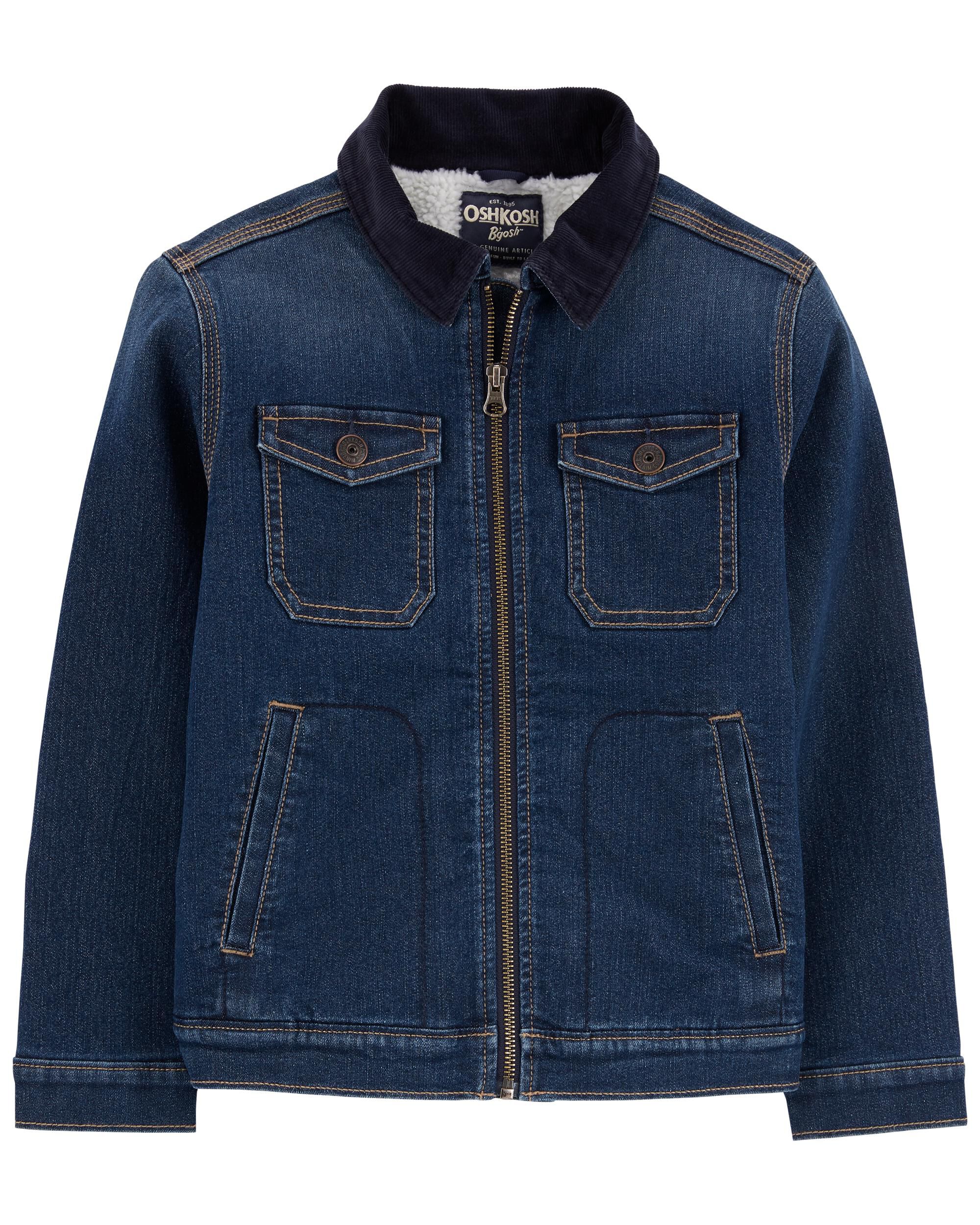 toddler sherpa lined denim jacket