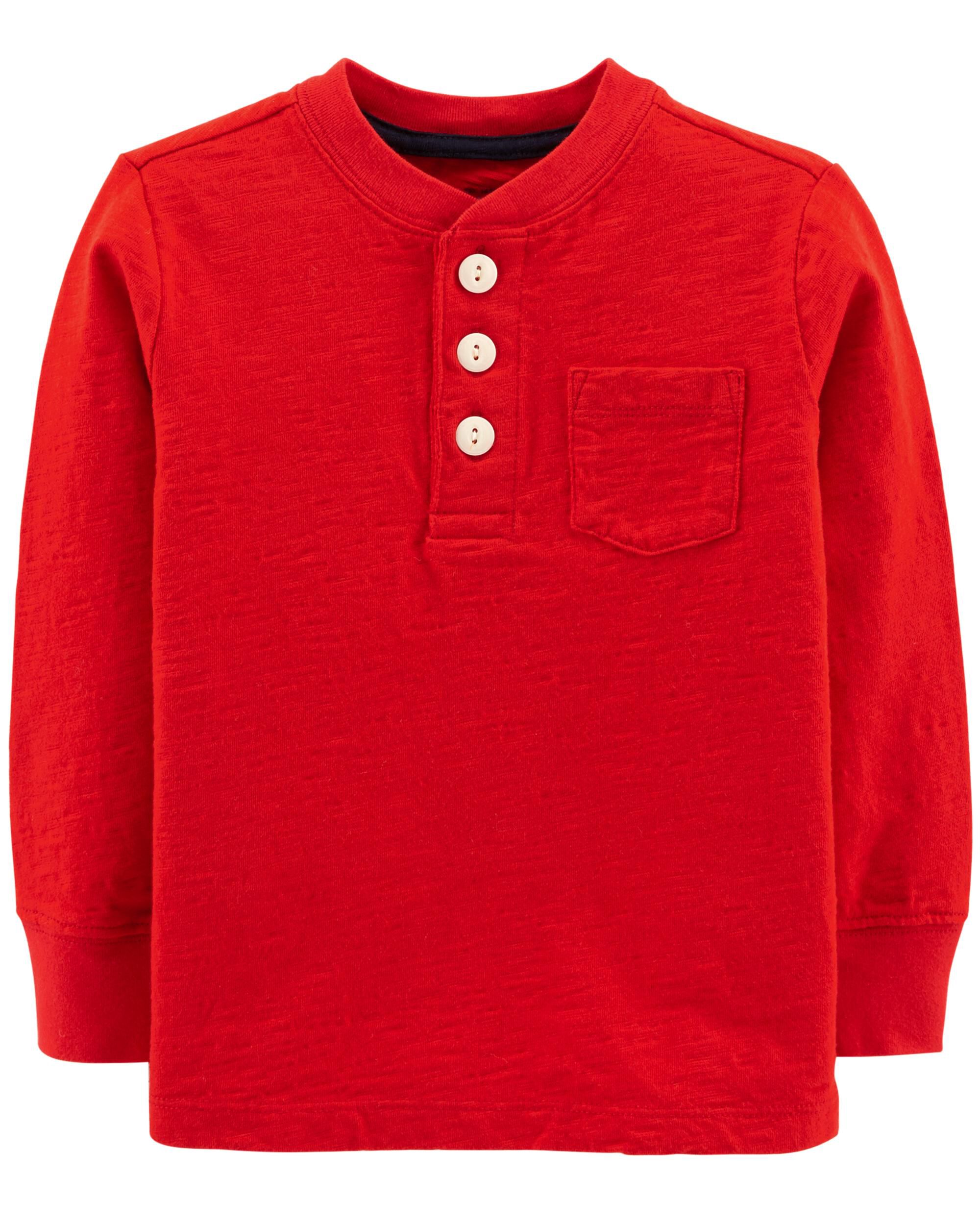 red henley shirt
