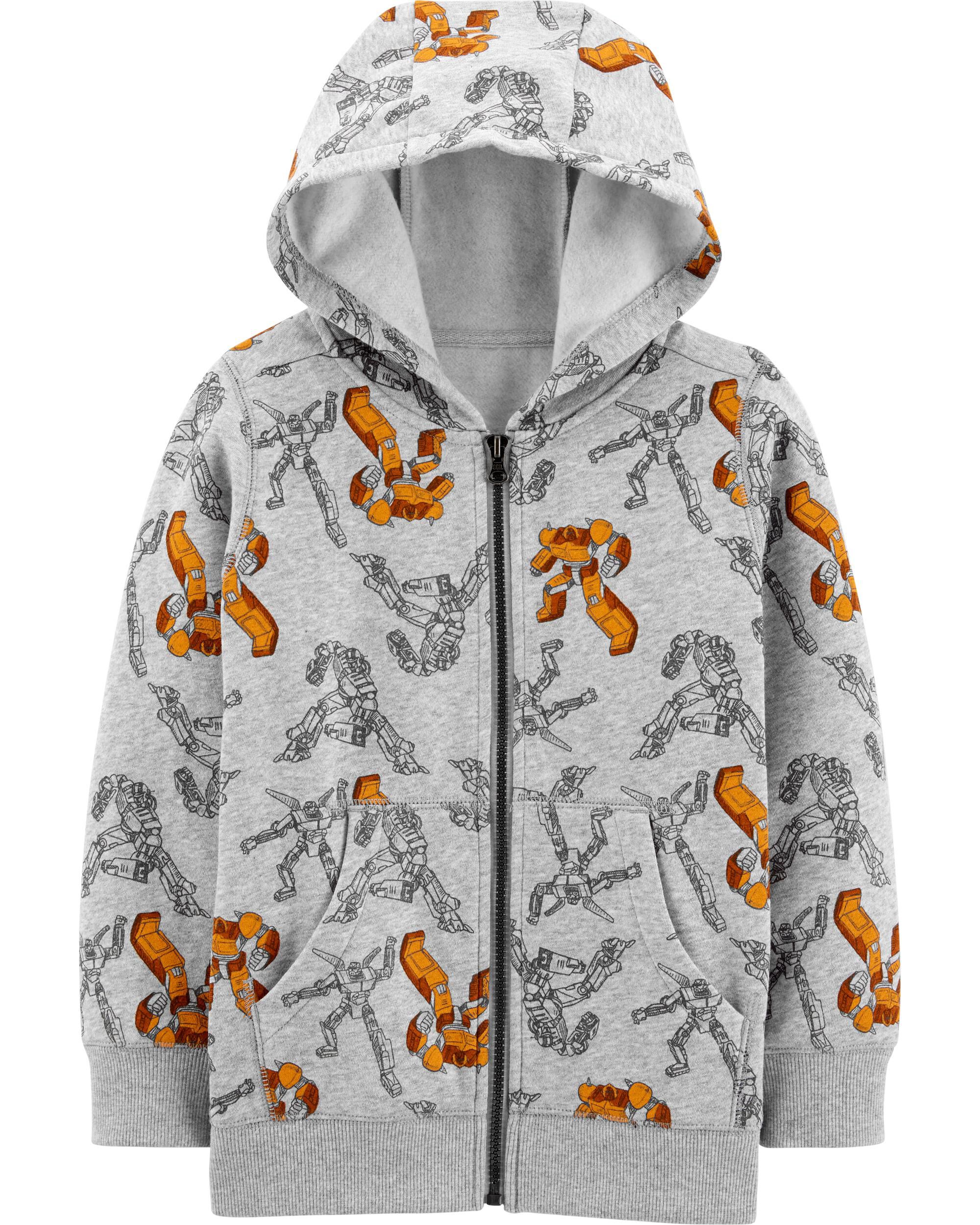 fleece lined zip up hoodie