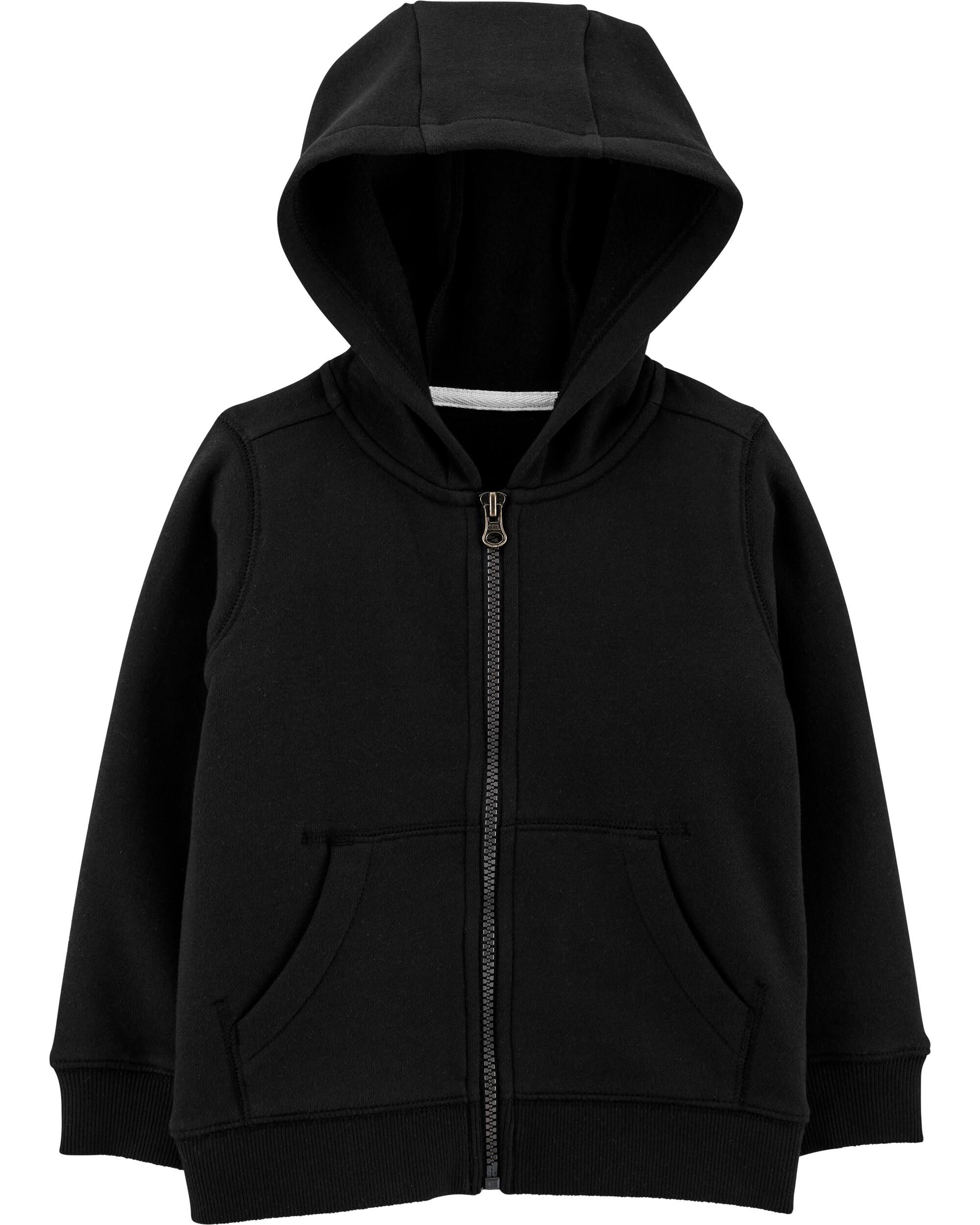 zip up fleece lined hoodie