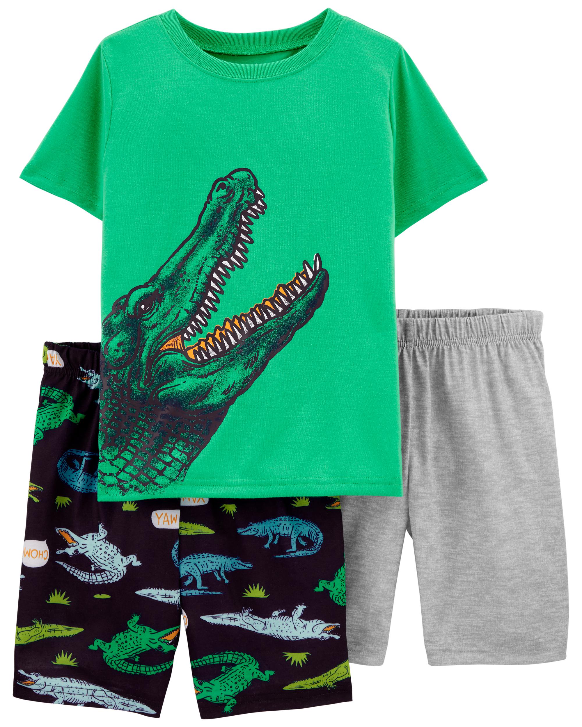 3-Piece Alligator Loose Fit PJs | oshkosh.com